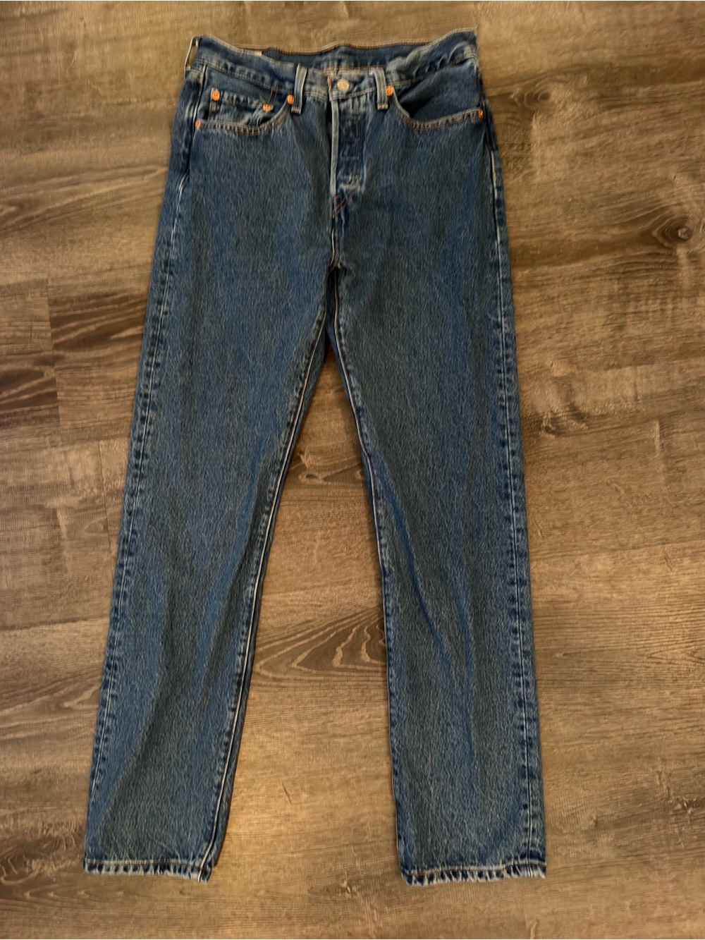 Levi’s Premium 501 Original Jeans W27 L30 Medium Wash 100% Cotton Button Fly